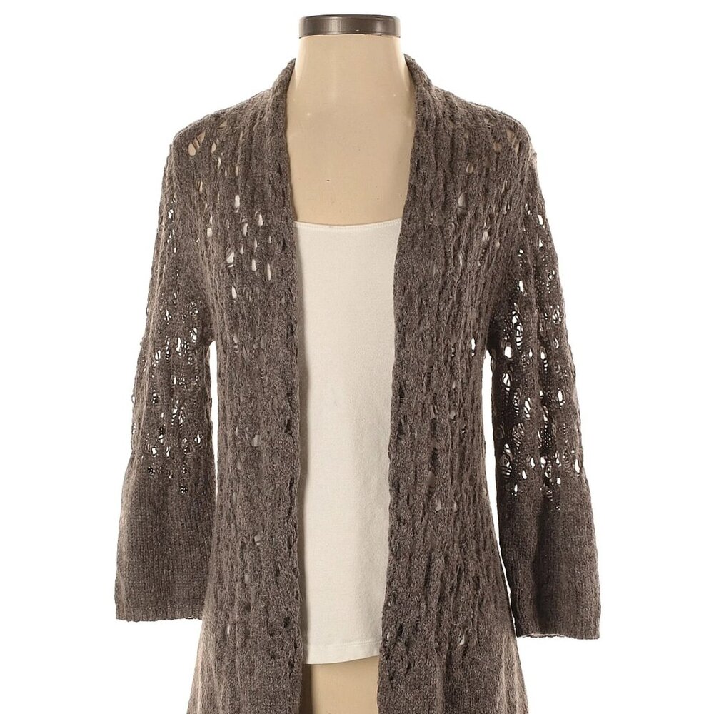 Eileen Fisher Sweater Mohair Blend Open Lace NWT Rare